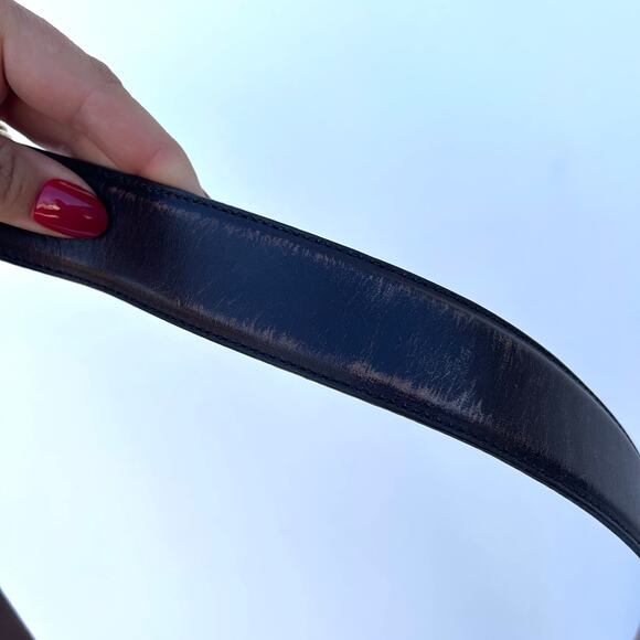 Allen Edmonds Men’s Classic Brown Leather Dress Belt Silver Buckle USA Made 91 - Picture 8 of 8